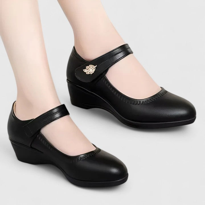 ÉLISE | ZAPATOS MERCEDITAS DE CUÑA CÓMODOS