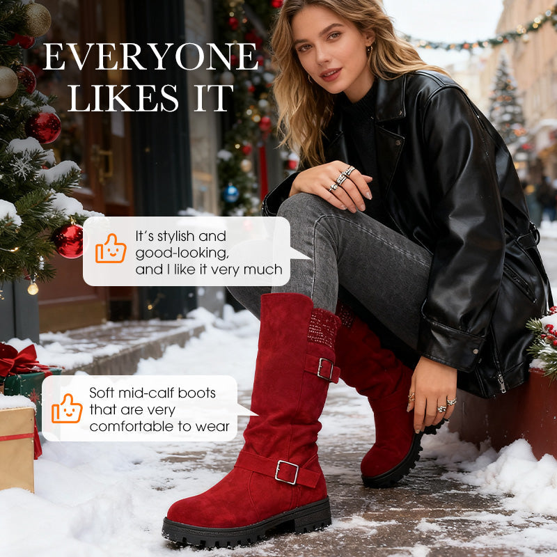 👢 ¡50% DE DESCUENTO AHORA! 🔥 Botas de ante Chica para mujer - estilo europeo y suela antideslizante, comodidad todo el d