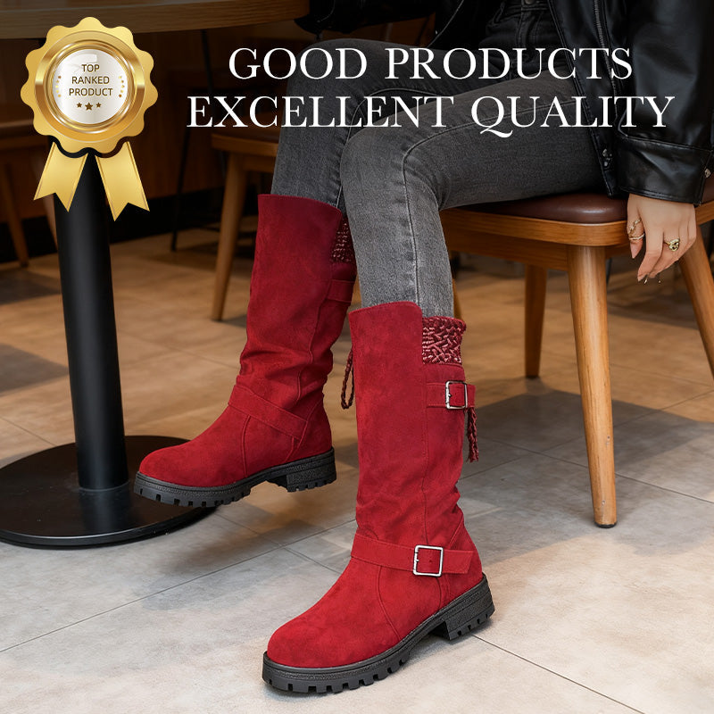👢 ¡50% DE DESCUENTO AHORA! 🔥 Botas de ante Chica para mujer - estilo europeo y suela antideslizante, comodidad todo el d
