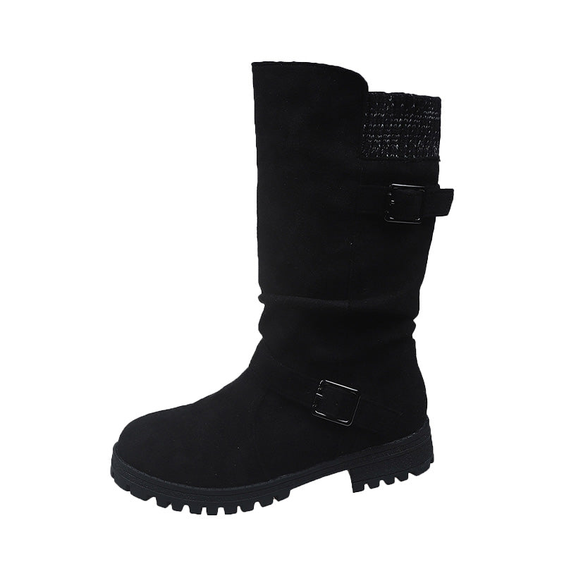 👢 ¡50% DE DESCUENTO AHORA! 🔥 Botas de ante Chica para mujer - estilo europeo y suela antideslizante, comodidad todo el d