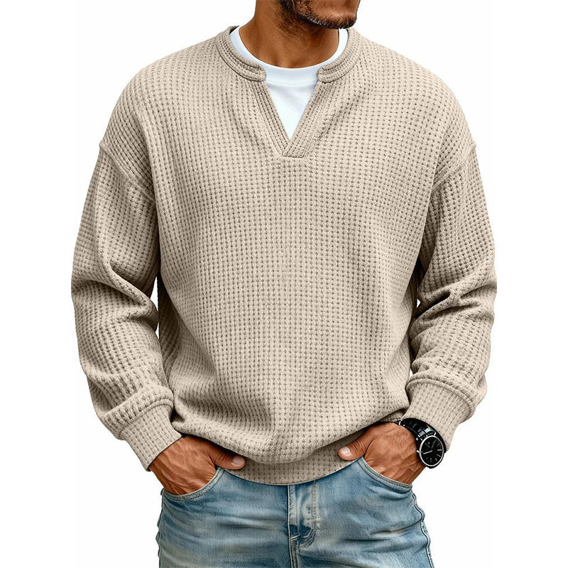 ⌛Oferta por tiempo limitado🛍️Camiseta cómoda de capas con textura waffle