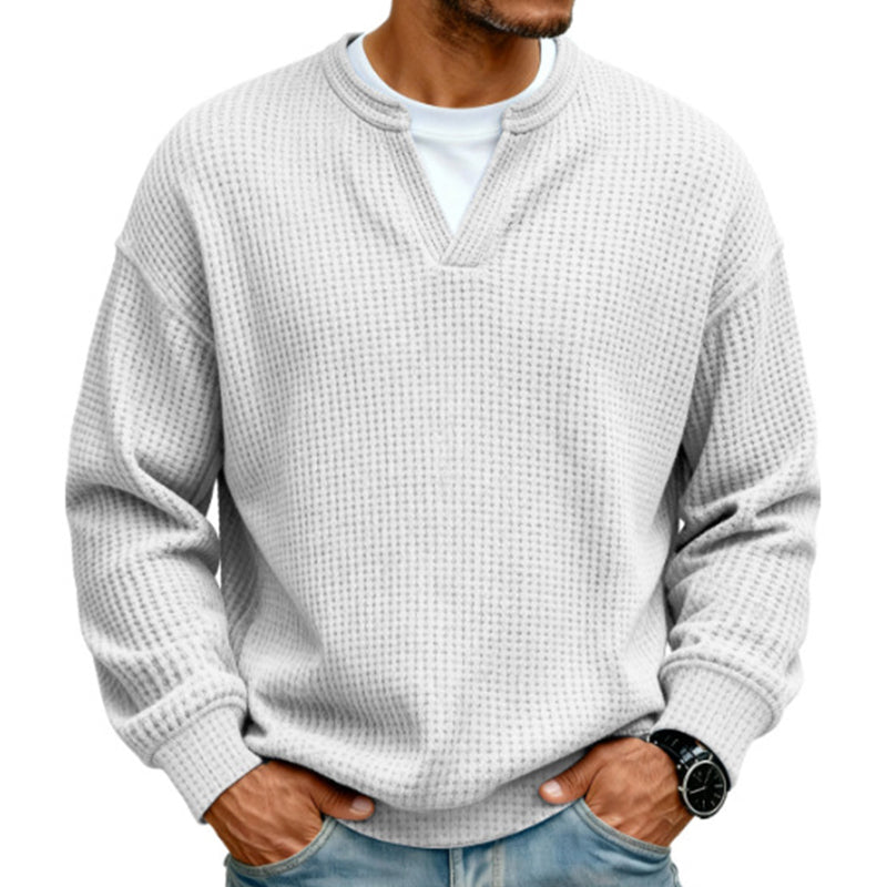 ⌛Oferta por tiempo limitado🛍️Camiseta cómoda de capas con textura waffle