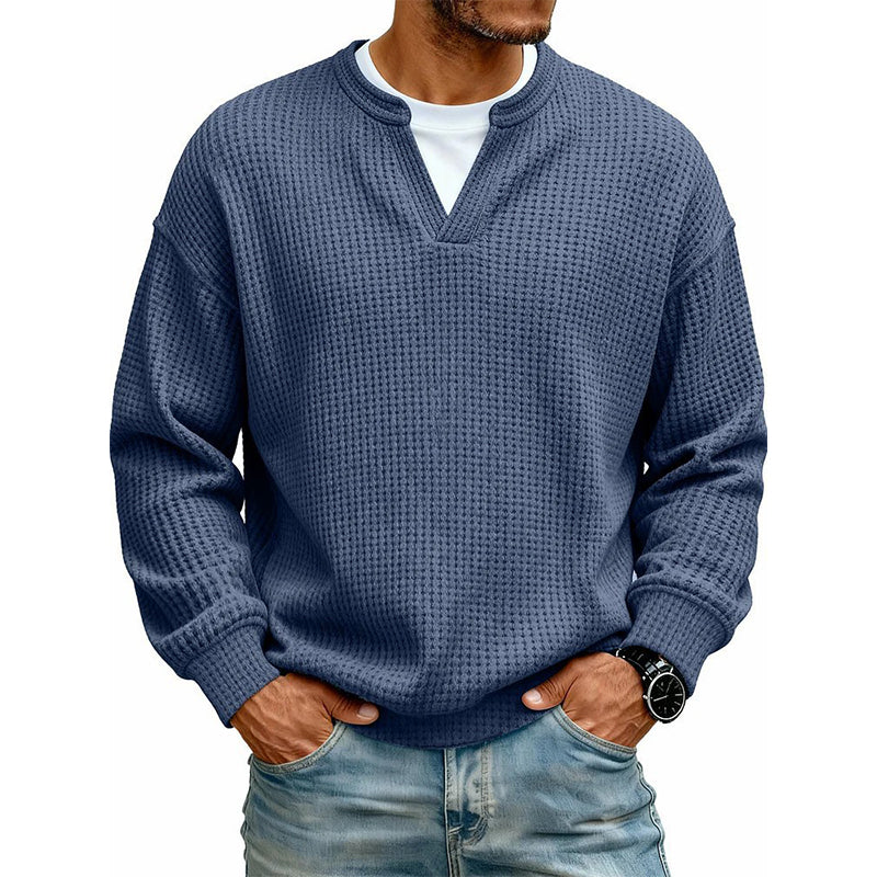 ⌛Oferta por tiempo limitado🛍️Camiseta cómoda de capas con textura waffle