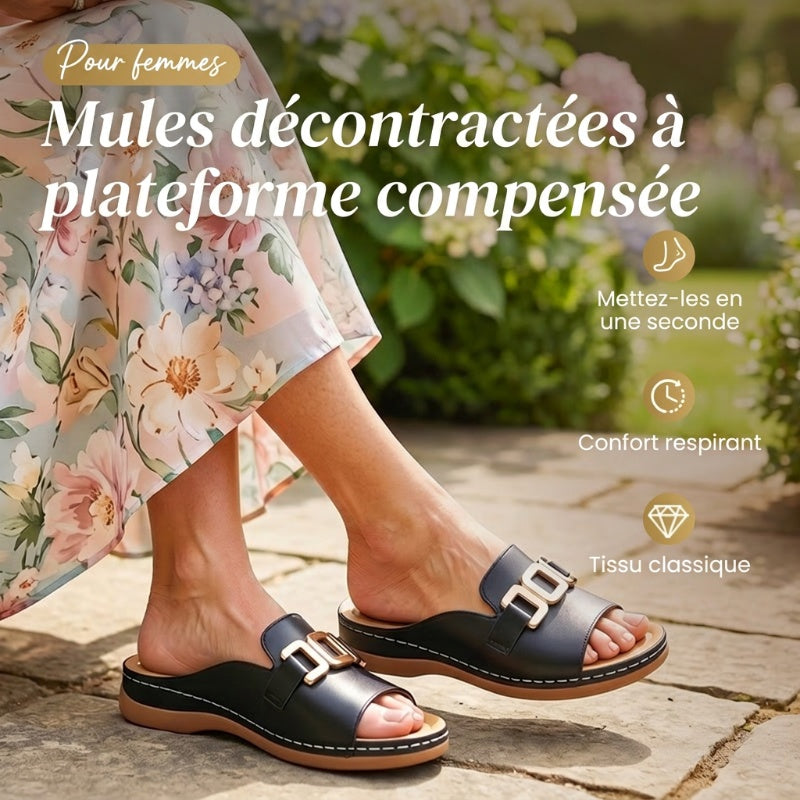 💞Máxima comodidad - Sandalias de cuña ortopédicas cómodas para mujer