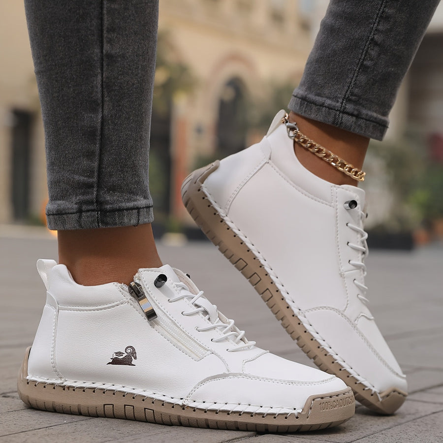 Mila — Sneakers cómodas y con soporte con cremallera
