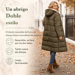 📢📢¡¡¡50% DE DESCUENTO!!!🎉✨ Abrigo acolchado reversible entallado con capucha