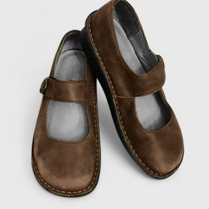 MONIQUE | ZAPATOS MERCEDITAS DE CUERO ENVEJECIDO