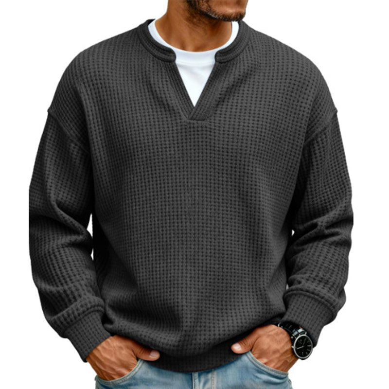 ⌛Oferta por tiempo limitado🛍️Camiseta cómoda de capas con textura waffle
