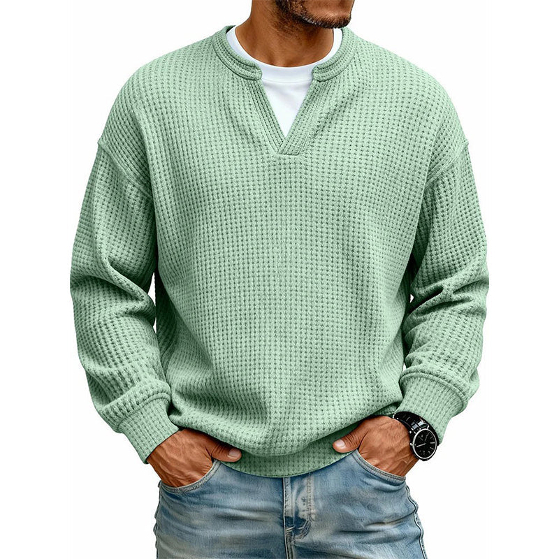⌛Oferta por tiempo limitado🛍️Camiseta cómoda de capas con textura waffle