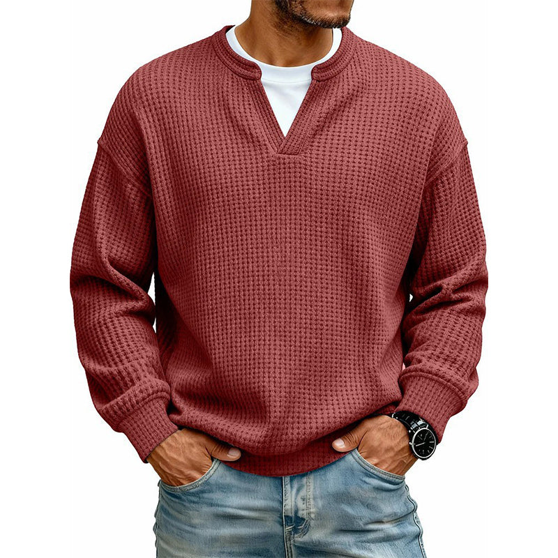 ⌛Oferta por tiempo limitado🛍️Camiseta cómoda de capas con textura waffle